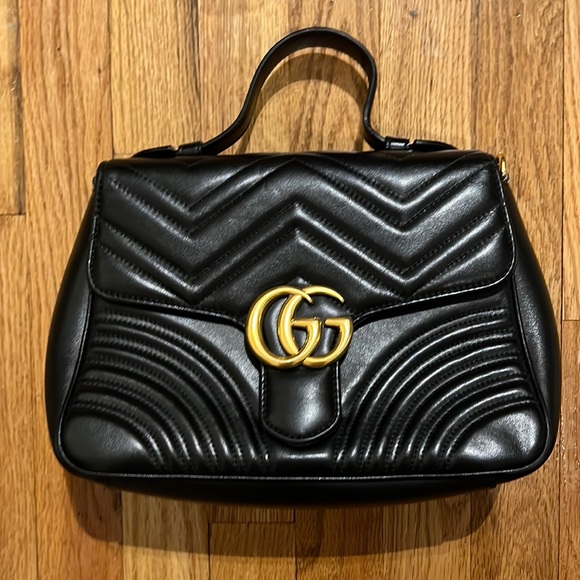 Gucci Handbags - Gucci Small GG Matelasse Leather Top Handle Bag